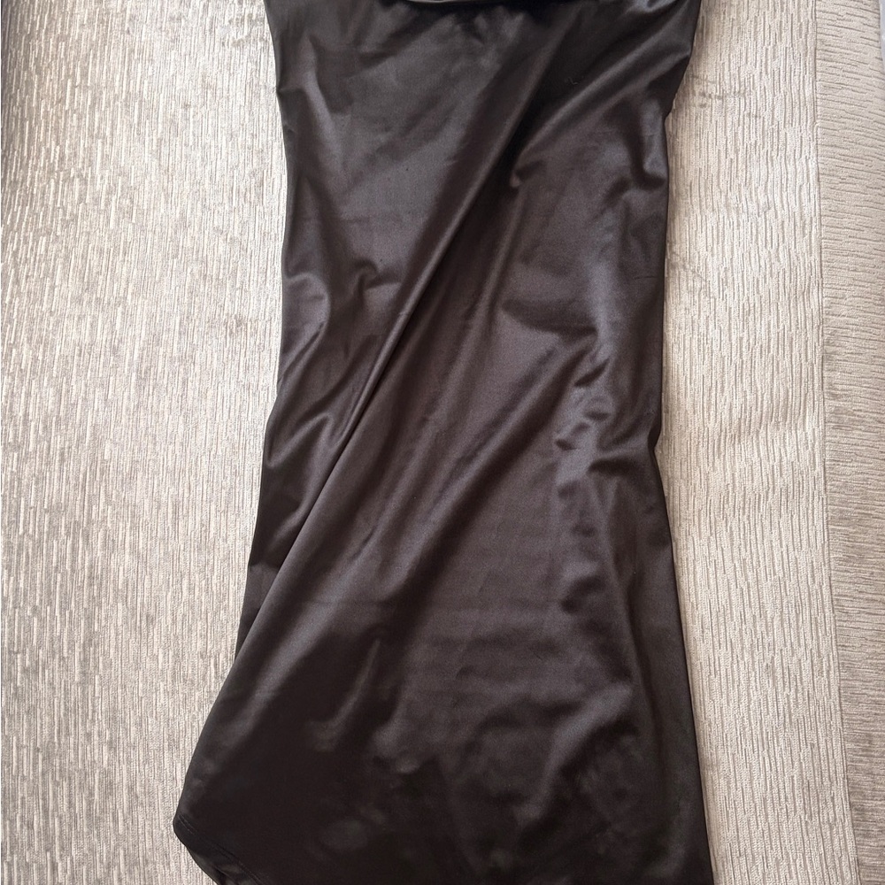 Elegant Black Satin Dress